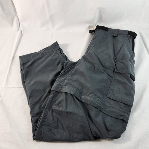 REI UPF 50+ Gray Zip-Off Convertible Nylon Cargo Outdoor Hiking Pants Womens 8 - Picture 1 of 16